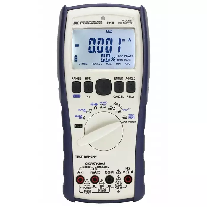 BK Precision Handheld Digital Multimeter 1A ac Max 1A dc Max 1000V ac Max, BK394B