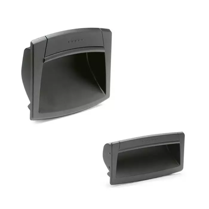 Elesa Matt Black PA Handle 28.5 mm Height 120mm Width 95mm Length, 261111-C1