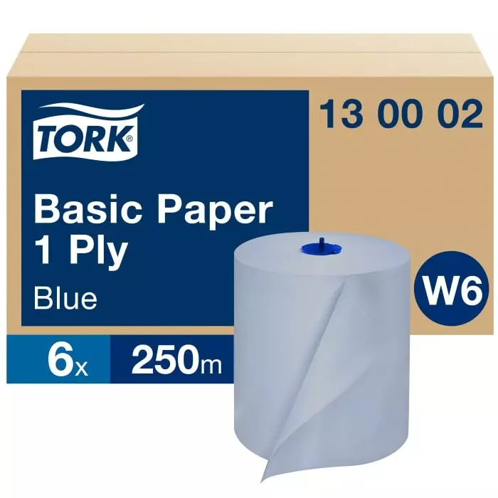 Tork Rolled Blue Wipes 250000x195mm, 130002