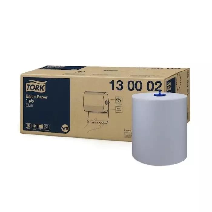 Tork Rolled Blue Wipes 250000x195mm, 130002