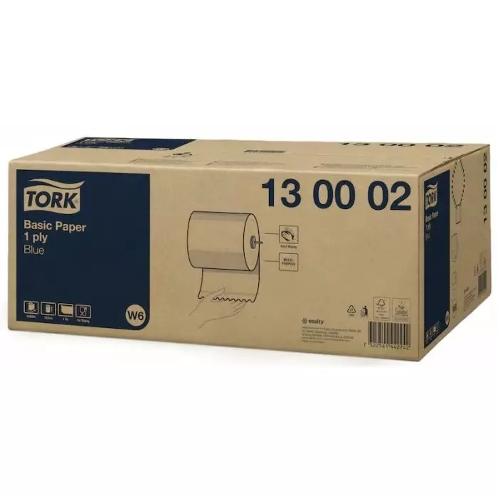 Tork Rolled Blue Wipes 250000x195mm, 130002