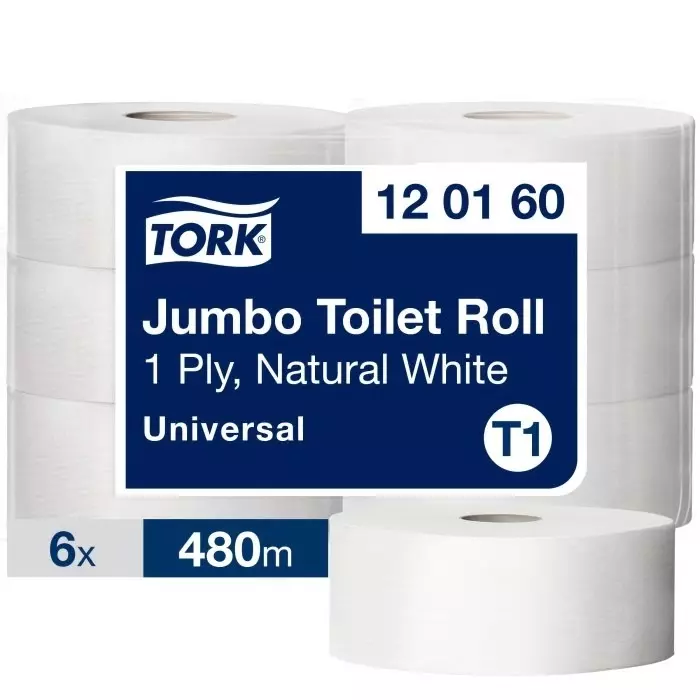 Tork Toilet Roll White 1-Ply 2400 Sheets, 120160