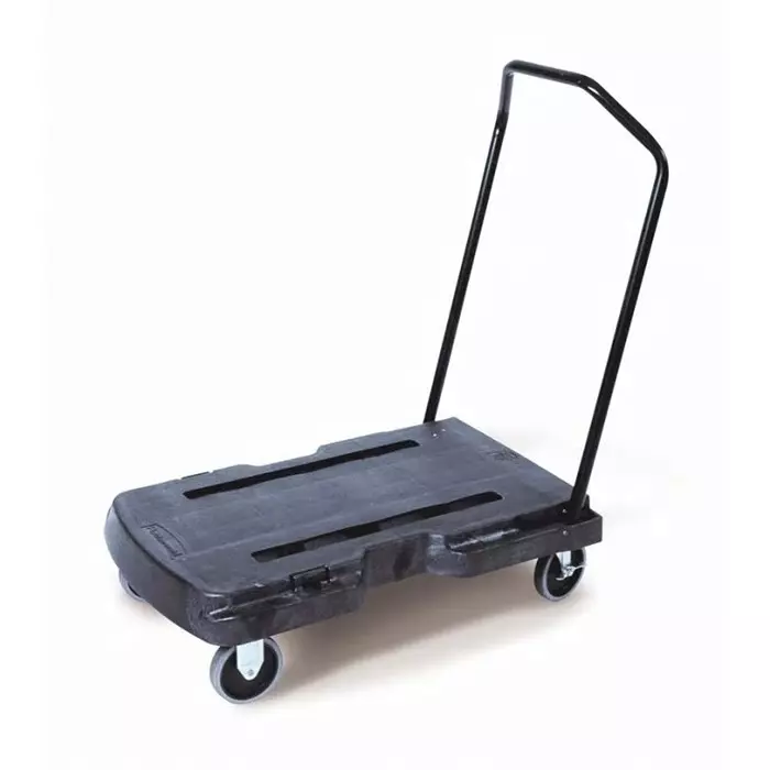 RUBBERMAID Flatbed PE Platform Trolley 82.6 x 52.1cm 181.4kg Load, FG440100BLA