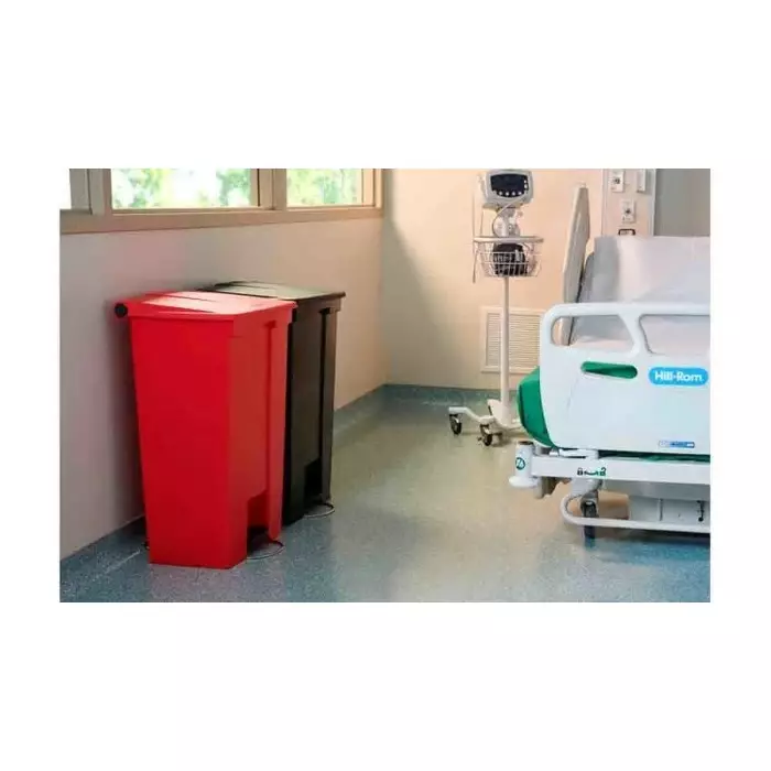 RUBBERMAID Legacy Step-On 87L Red Pedal Plastic Waste Bin, FG614600RED