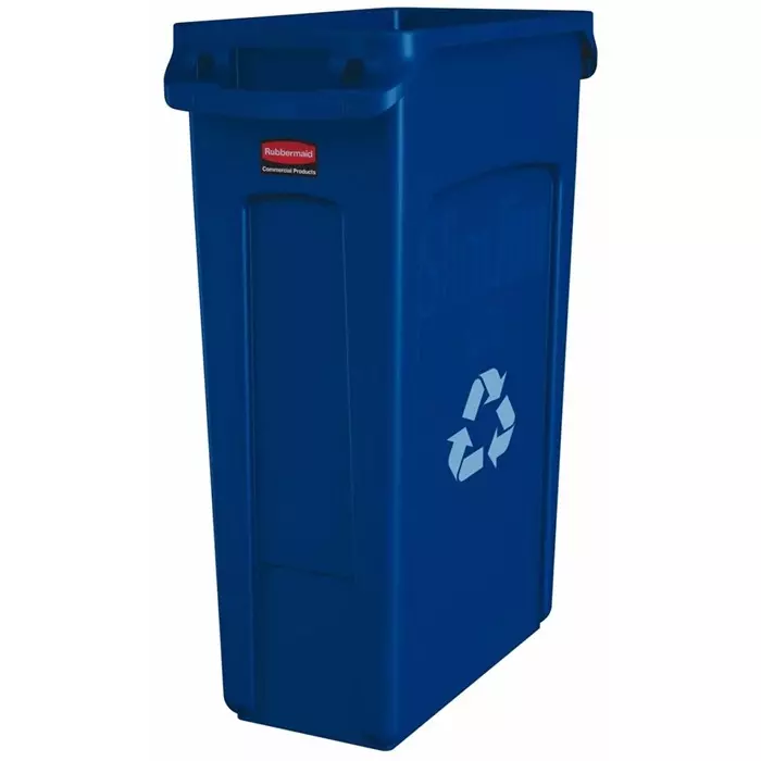 RUBBERMAID Slim Jim 87L Blue PE Waste Bin, FG354007BLUE