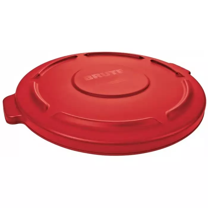 RUBBERMAID Bin Lid 565 mm Red PE for 121.1L BRUTE Container 2632 BRUTE Containers 41 mm, FG263100RED