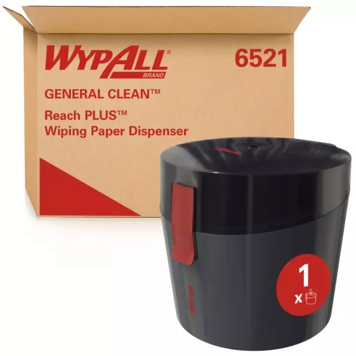 Kimberly-Clark WypAll Wipe Dispenser Plastic Black 260 mm, 6521