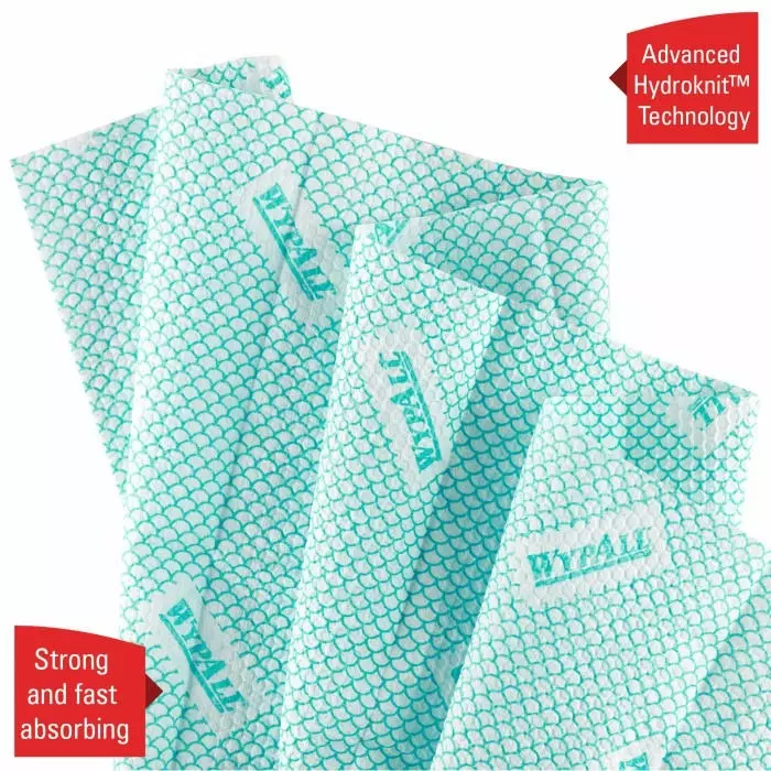 Kimberly Clark Wypall X80 Plus Critical Clean Green Wipes for Cleaning Dry Use, 19154