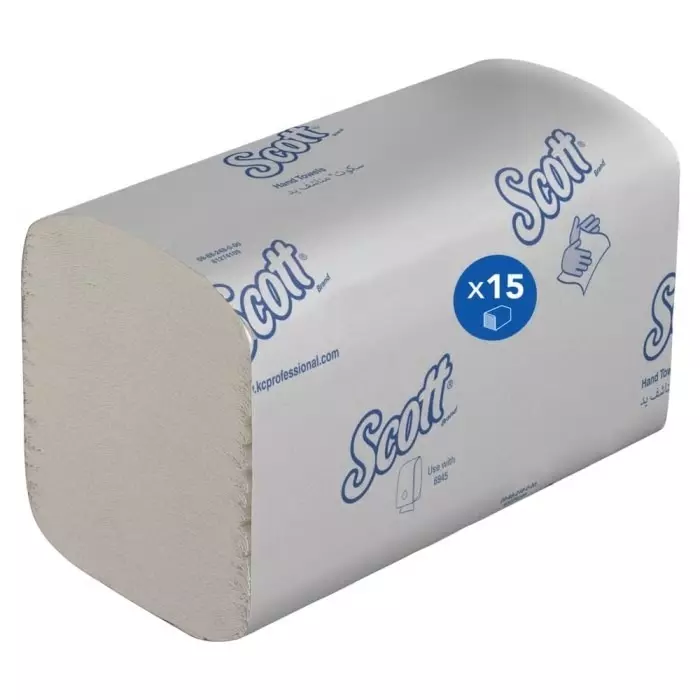 Kimberly-Clark Scott Folded White Paper Towel 186mm 340 Sheets, 6637