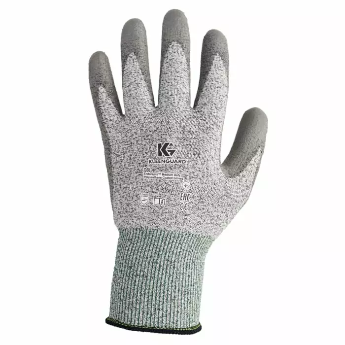Kimberly-Clark G60 Grey HPPE Cut Resistant Gloves Size 9 Polyurethane Coating, 13825