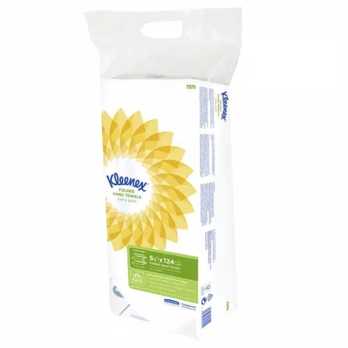Kimberly-Clark Kleenex Folded White Paper Towel 215mm 2-Ply 3720 Sheets, 7979