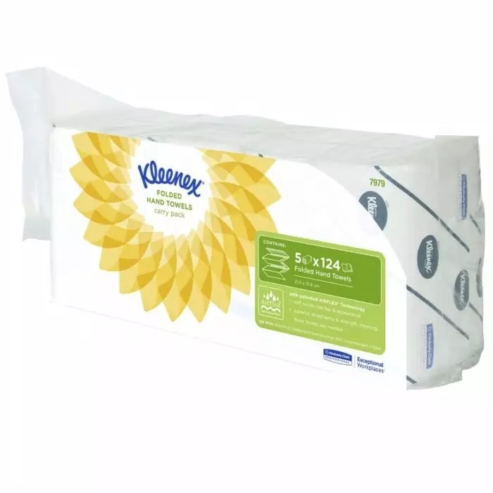 Kimberly-Clark Kleenex Folded White Paper Towel 215mm 2-Ply 3720 Sheets, 7979