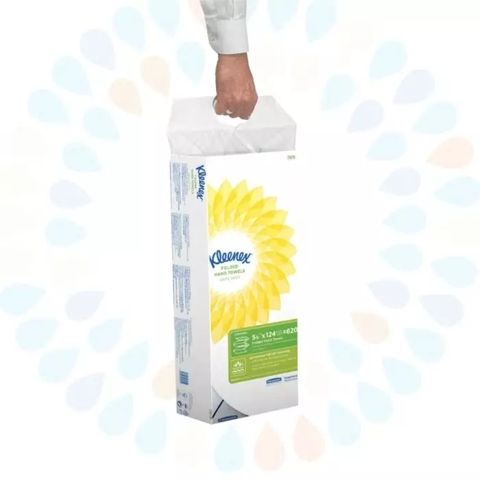 Kimberly-Clark Kleenex Folded White Paper Towel 215mm 2-Ply 3720 Sheets, 7979