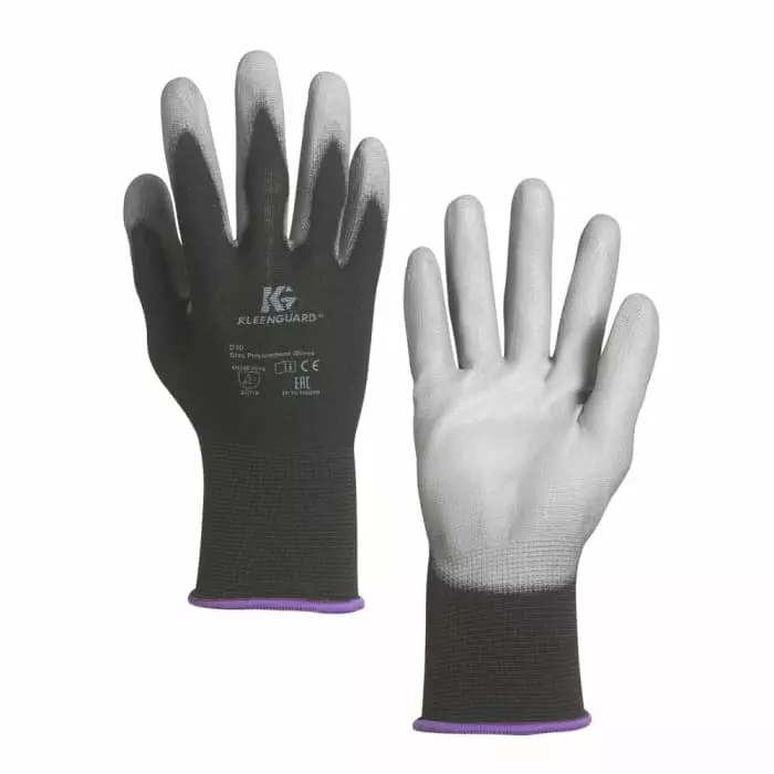 Kimberly-Clark G40 Black Polyester Abrasion Resistant Cut Resistant Gloves Size 9 Latex Coating, 38728