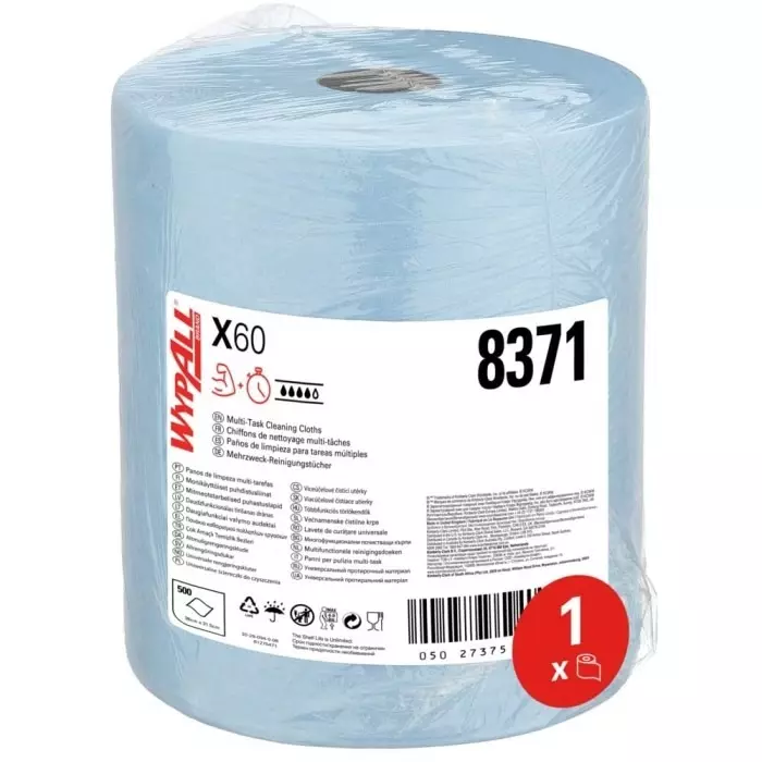 Kimberly-Clark Dry Multi-Purpose Wipes Blue 500 Wipes 385 x 310mm for Surface Cleaning, 8371