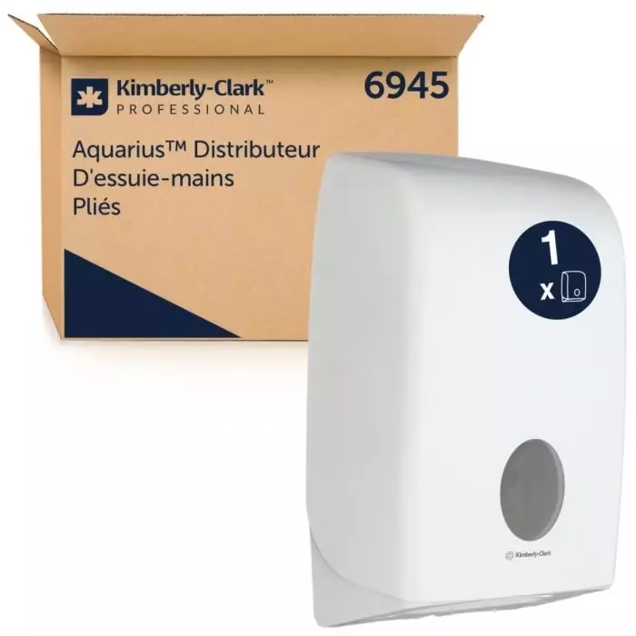 Kimberly-Clark Paper Towel Dispenser Wall Mounting Plastic White 274x418x146 mm, 6945