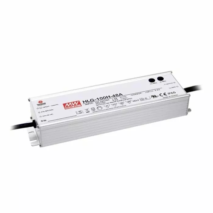 MEAN WELL LED Driver 24V Output 100W Output 4A Output Constant Current / Constant Voltage, HLG-100H-24B