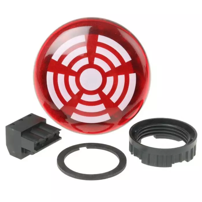 Werma Sounder Beacon 150 Series Red Buzzer 230 V AC IP65 Panel Mount 80dB at 1 Metre, 150.100.68