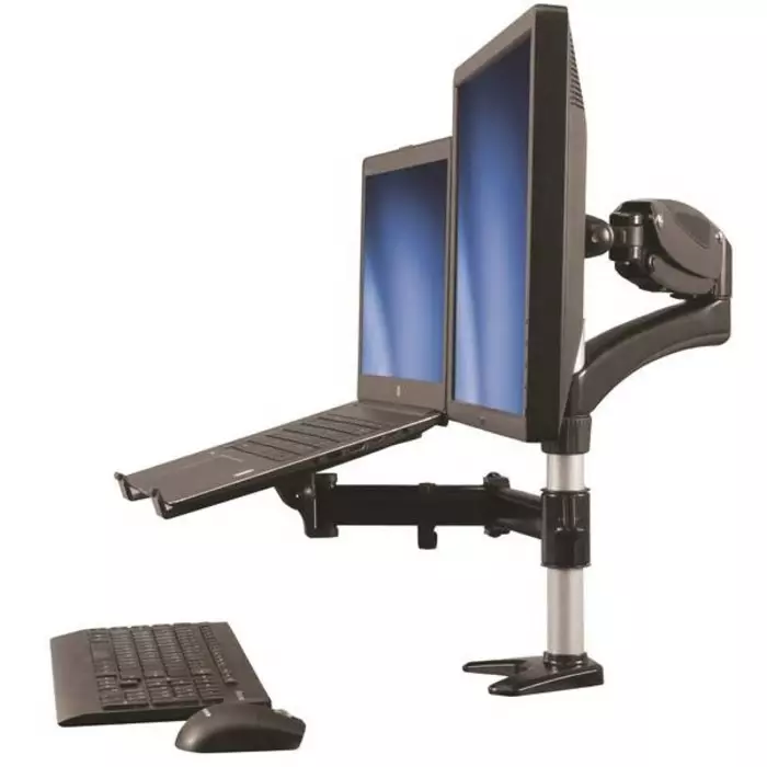 StarTech.com Desk Mounting Monitor Arm Laptop Stand for 1 x Screen 27 inch Screen Size, ARMUNONB