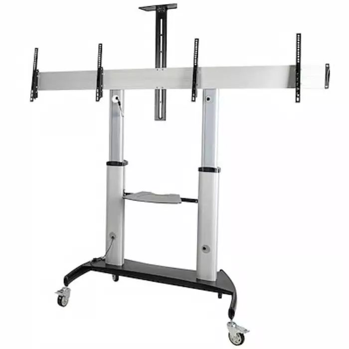 StarTech.com Floor Mounting Mobile TV Stand for 2 x Screen 60 inch Screen Size, STNDMTVDUO
