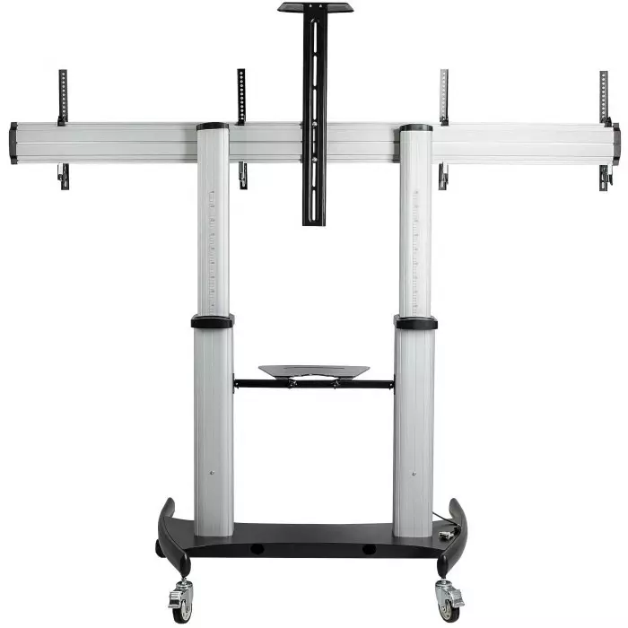 StarTech.com Floor Mounting Mobile TV Stand for 2 x Screen 60 inch Screen Size, STNDMTVDUO