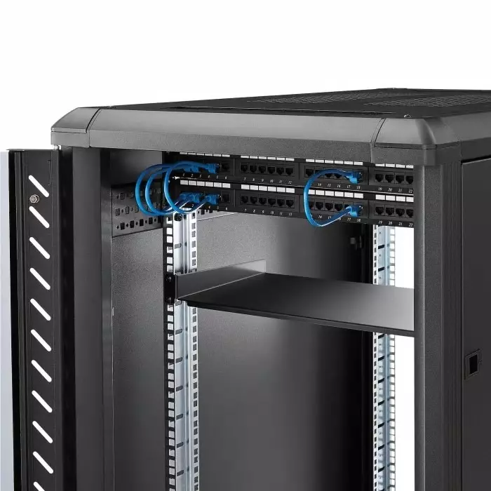 StarTech.com Black Rack Shelf 1U 20 Kg Load 440mm x 250mm, CABSHELF1U10