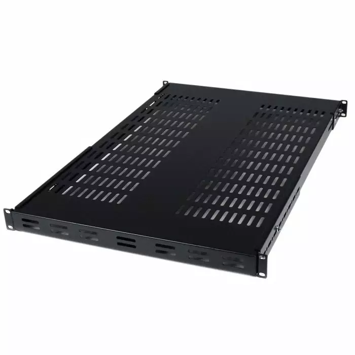 StarTech.com Black Rack Shelf 2U 80 Kg Load 44.5mm x 700mm, ADJSHELF