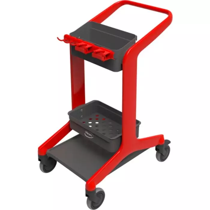 VIKAN Stainless Steel Trolley 2 Shelf 20 Kg Load, 57004