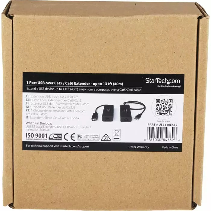 StarTech.com 1 USB 1.1 over CATx Extension Cable up to 40m Extension Distance, USB110EXT2