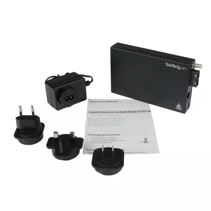 StarTech.com RJ45 ST Media Converter Multi Mode 10/100Mbit/s Half/Full Duplex 2km, ET90110ST2