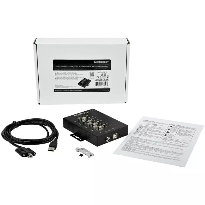 StarTech.com RS232 RS422 RS485 USB B Male to D-sub 9 Pin Female Interface Converter, ICUSB234854I