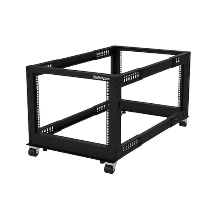 StarTech.com Black 8U Steel Server Rack with 4-Post Frame, 4POSTRACK8U