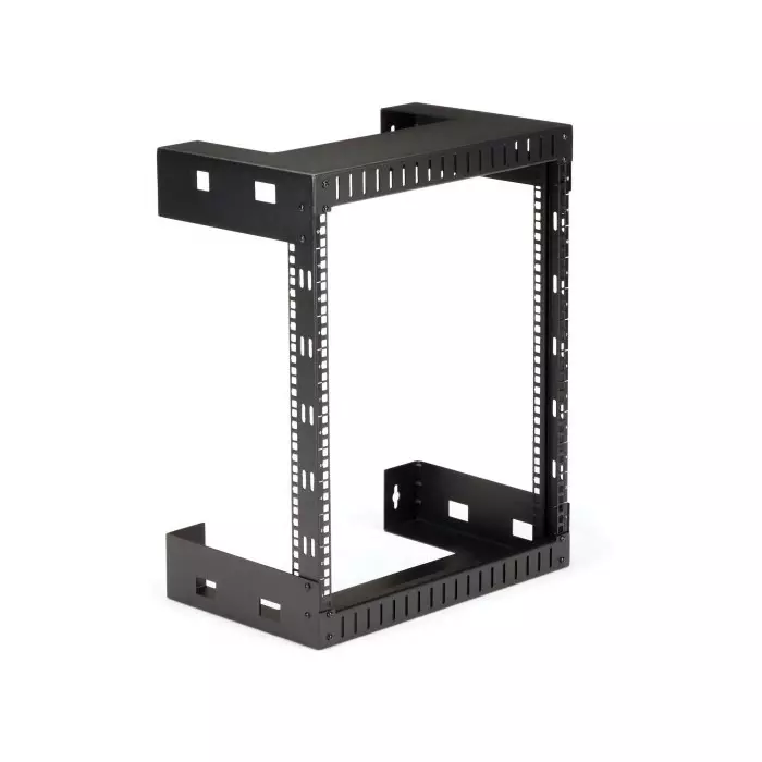 StarTech.com Black 12U Steel Server Rack with 2-Post Frame, RK12WALLO
