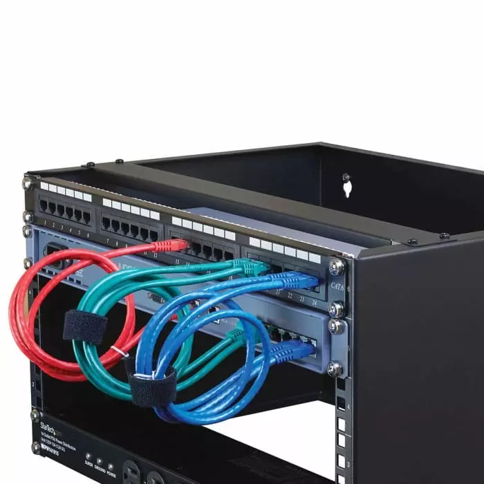 StarTech.com Black 6U Steel Server Rack with 2-Post Frame, WALLMOUNT6