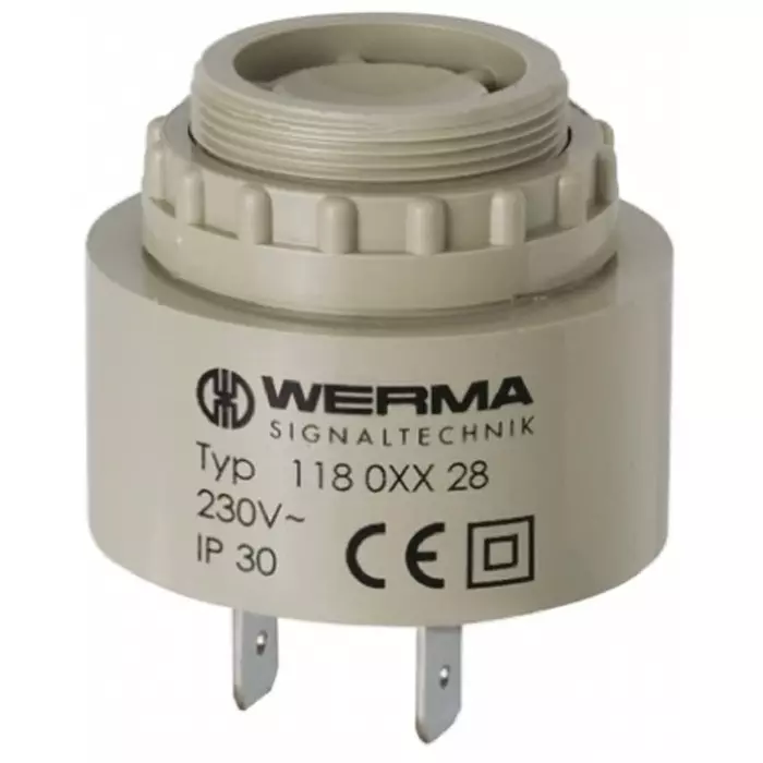 Werma Piezo Buzzer Panel Mount, 119.068.28