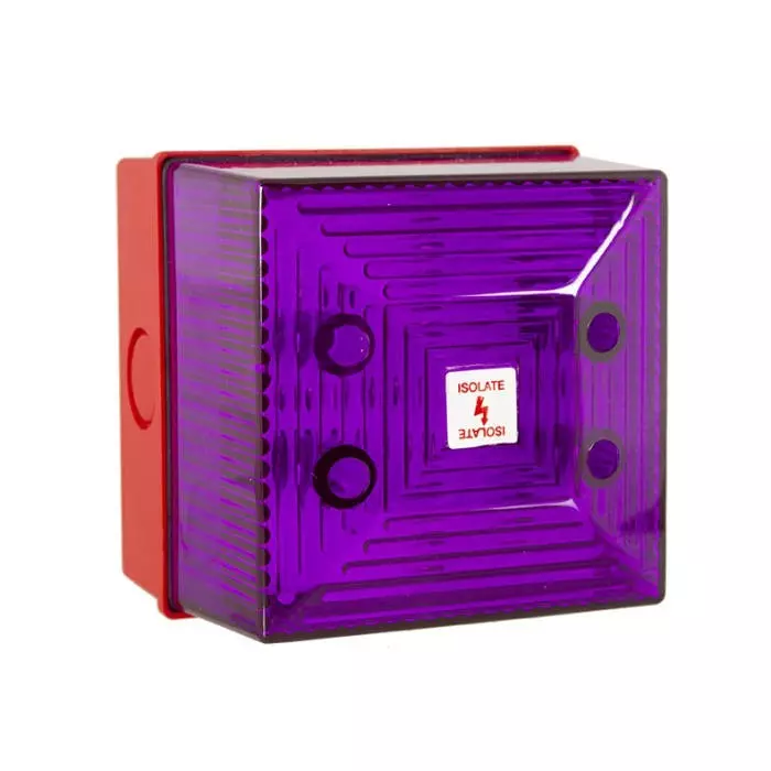 Clifford Snell FD40 Series Blue Flashing Beacon 24 V DC Wall Mount LED Bulb IP65, FD40/DL/B/25