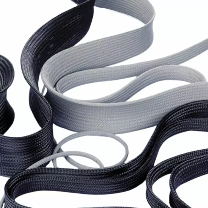 PMA Braided Nylon 66 Grey Cable Sleeve 100m Length F.66 Series, F.66.08GR