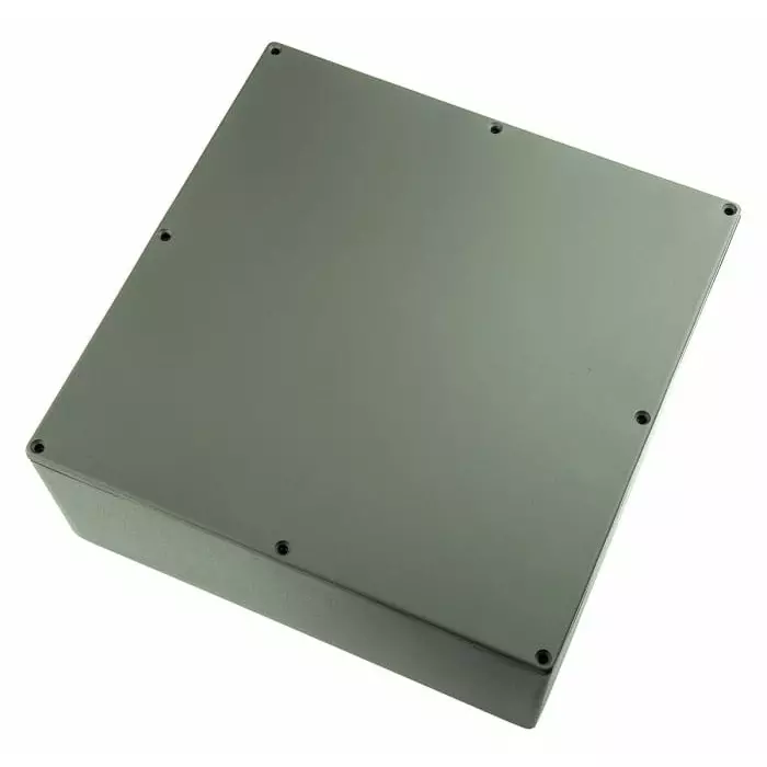 RS PRO Grey Die Cast Aluminium Enclosure Grey Lid 250 x 250 x 100 mm