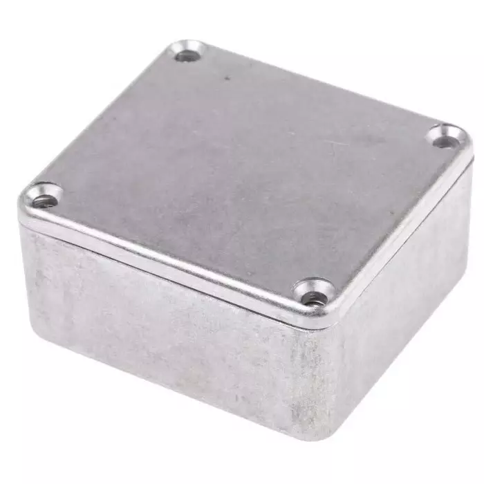 RS PRO Silver Die Cast Aluminium Enclosure IP66 Silver Lid 60 x 54.9 x 30 mm