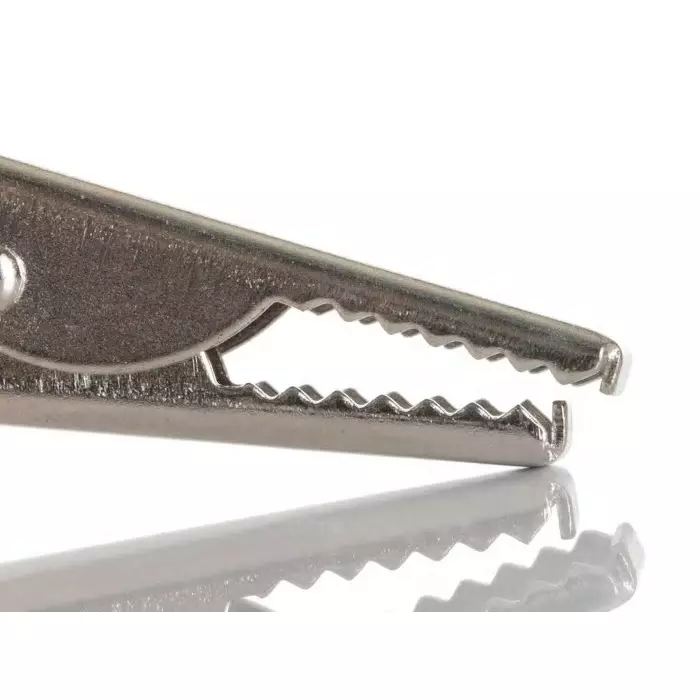 RS Pro Crocodile Clip Nickel-Plated Steel Contact 5A (Pack of 10)