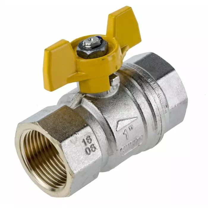 RS Pro Brass Full Bore 2 Way Ball Valve Threaded BSPP 1 inch 40 to 30 Bar Operating Pressure
