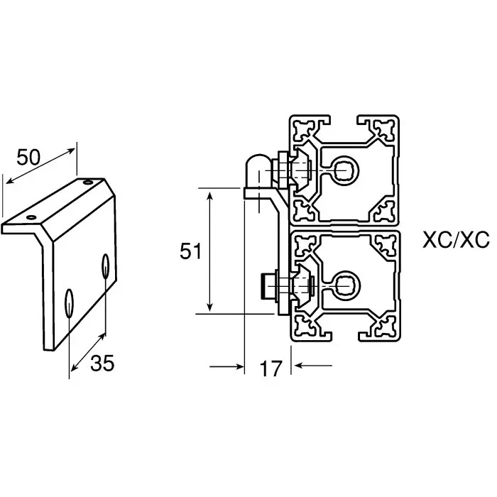 FlexLink Ball Latch Kit XC 11 mm Slot, XCEL 60 B