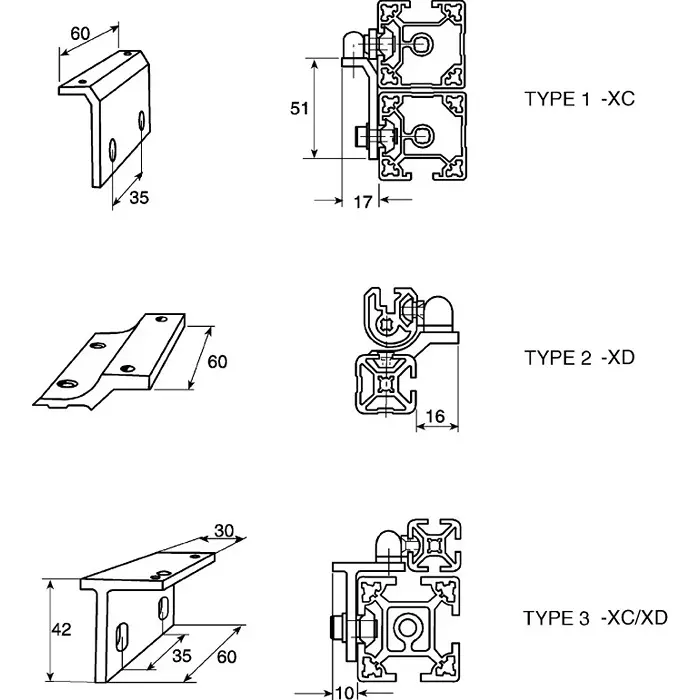FlexLink Ball Latch Kit XC 11 mm Slot, XCEL 60 B