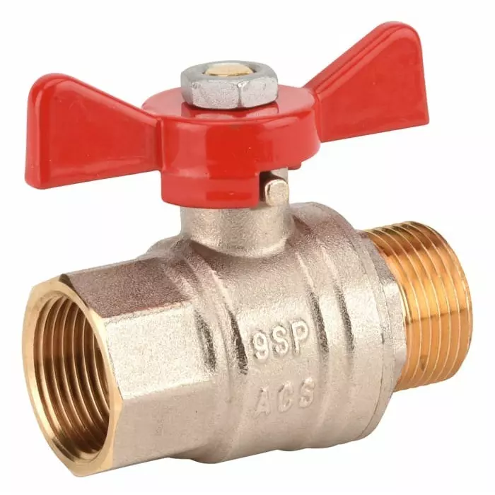 Sferaco Brass Full Bore 2 Way Ball Valve Threaded BSPP 1/2 inch 40 bar Operating Pressure, 570004