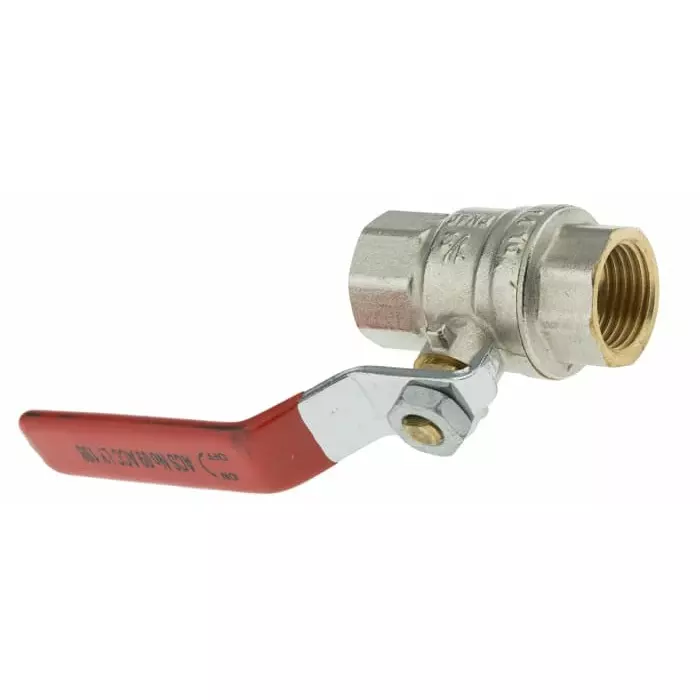 Sferaco Brass Full Bore 2 Way Ball Valve Threaded BSPP 1/2 inch 40 bar Operating Pressure, 509004