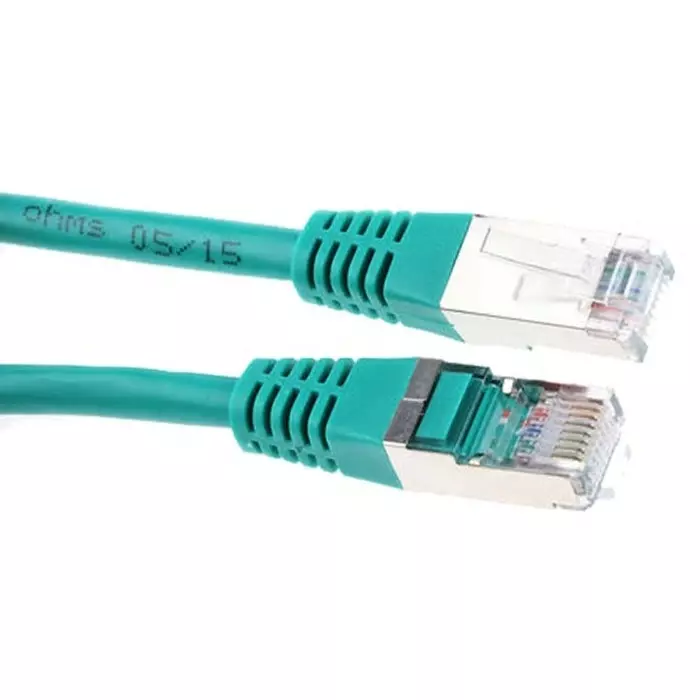 Decelect Ethernet Cable 0.5 m Cat5e Green RJ45 to Male RJ45 Male U/UTP Unshielded Terminated PVC Sheath, CR503NB05CVT
