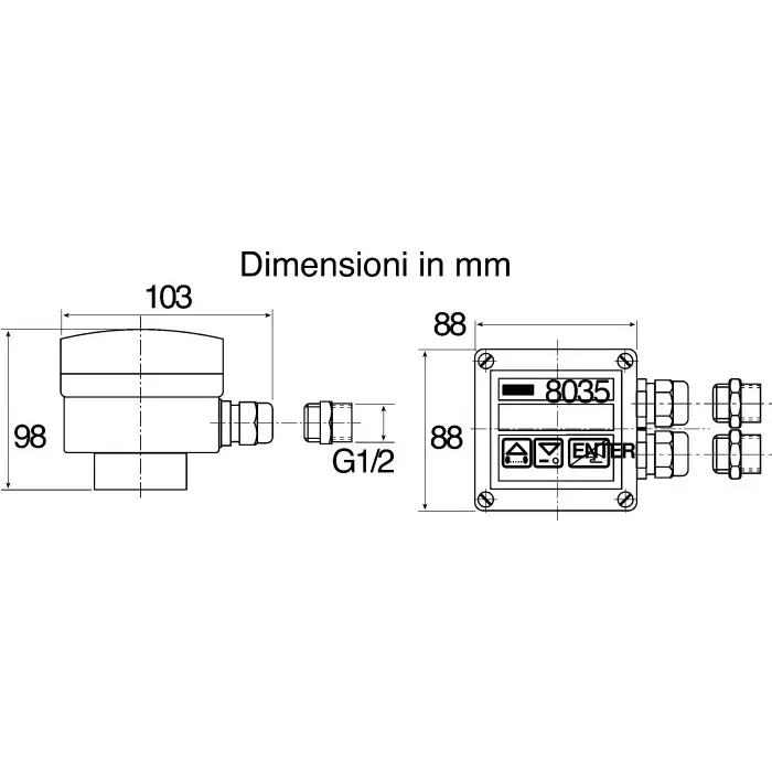 Burkert Compact Mount Flow Controller Analogue Pulse Totalizer Output 12-30 V DC DN 15-50 mm Pipe, 423915