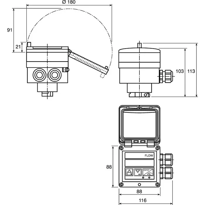 Burkert Compact Mount Flow Controller Analogue Pulse Totalizer Output 12-30 V DC DN 15-50 mm Pipe, 423915