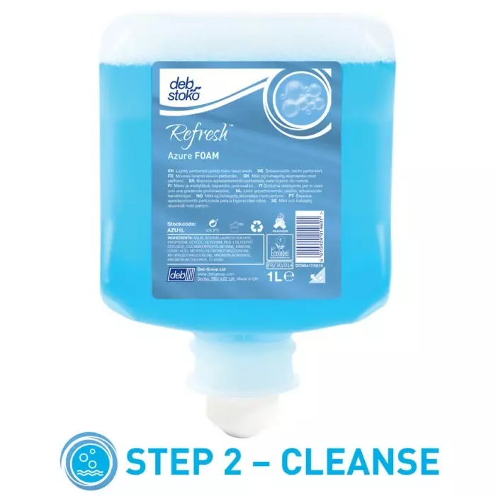 SCJ Professional Floral Azure FOAM Hand Soap-1L Cartridge, AZU1LRS