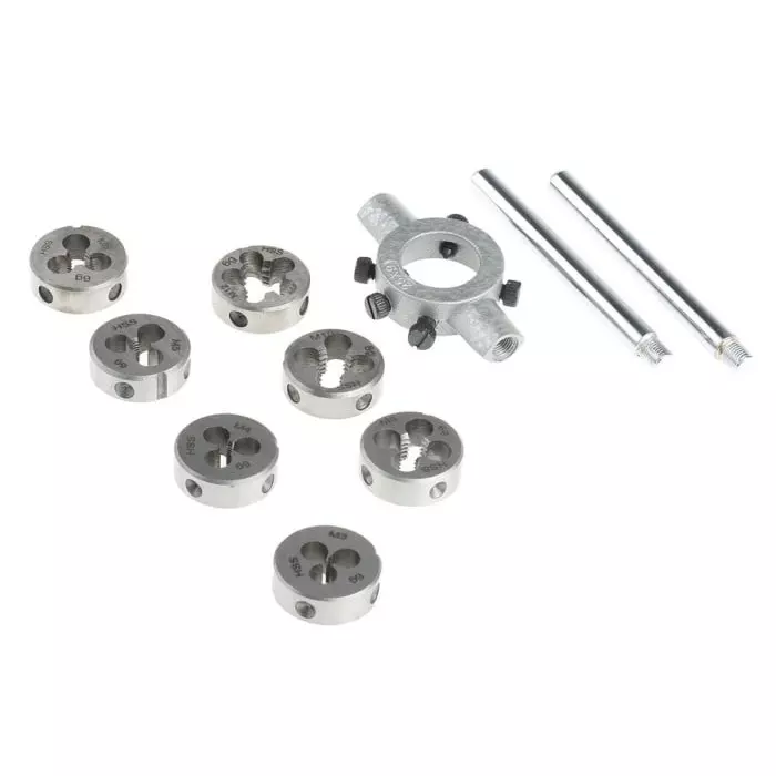 EVENTUS 8-Piece Die Set M3-M12 Taps M3-M12 Dies, 4470418